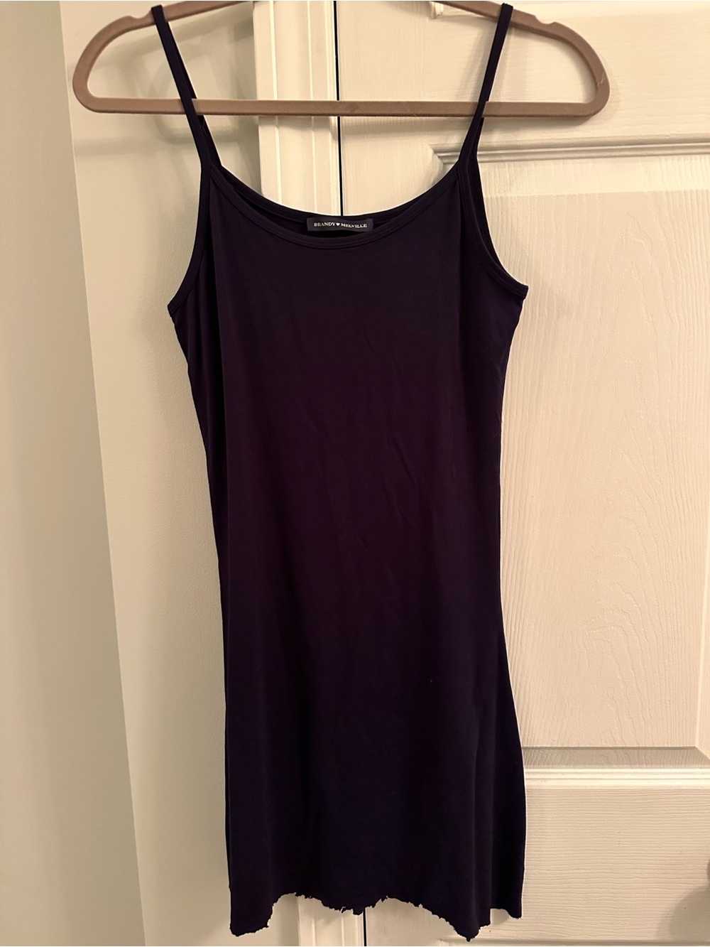 Brandy 🩷 Melville Navy Slip Tank Dress with Spaghetti Straps- NWOT- so soft!
